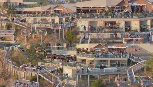 四川攀枝花市东华山山顶网红咖啡馆航拍高清在线视频素材下载