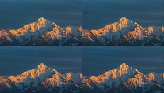 重阳登高日照金山史诗感励志风光视频高清在线视频素材下载