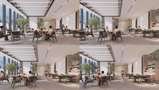 商务写字楼休闲区职场人士交流场景高清在线视频素材下载