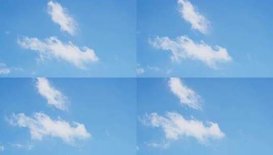 蓝天白云背景快速移动的云实拍时间流逝空镜高清在线视频素材下载