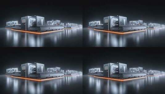 现代化工业自动化生产线设备展示高清在线视频素材下载