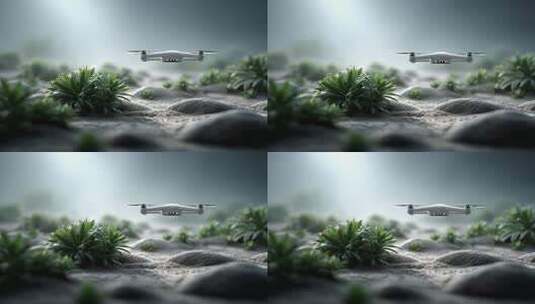 无人机低空飞行环境监测巡检高清在线视频素材下载