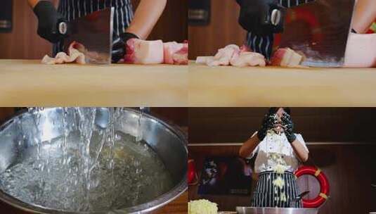 包饺子 包水饺高清在线视频素材下载