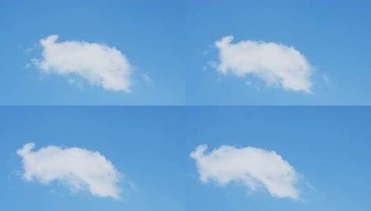 蓝天白云背景快速移动的云实拍时间流逝空镜高清在线视频素材下载