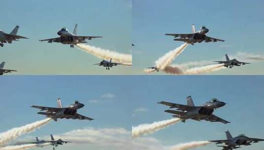 战斗机空中飞行画面高清在线视频素材下载