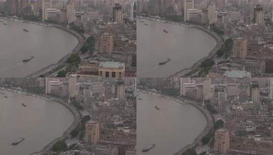 上海外滩黄浦江畔城市风光高清在线视频素材下载