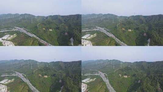 深圳塘朗山南坪快速车流航拍高清在线视频素材下载