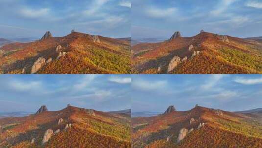 东北山林浓郁唯美秋色高清在线视频素材下载