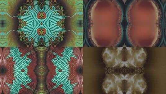 506 4K时尚创意彩色抽象液体泡沫分子背景高清在线视频素材下载