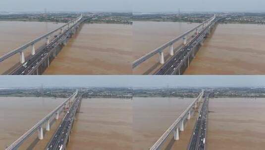 航横拍4K深岑广明高速佛山高明富龙特大桥高清在线视频素材下载