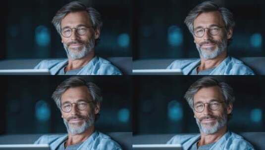 睿智中年男士自信微笑商务洽谈高清在线视频素材下载