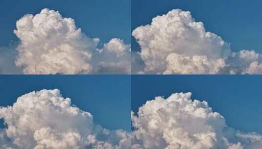 蓝天白云晴空空境 流动的云 时间变化高清在线视频素材下载