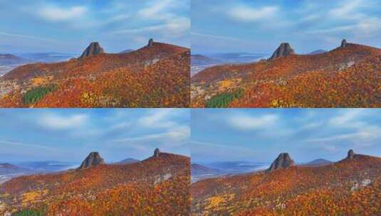 东北山林浓郁唯美秋色高清在线视频素材下载