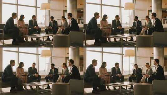 商务团队会议企业办公场景视频高清在线视频素材下载