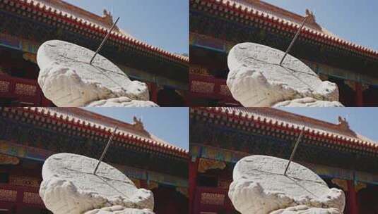 古代日晷计时仪器0094高清在线视频素材下载