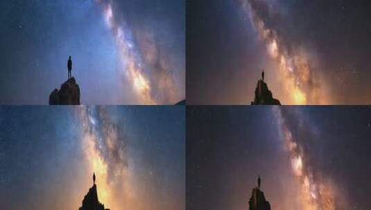 夜空中最亮的星LED歌曲背景高清在线视频素材下载