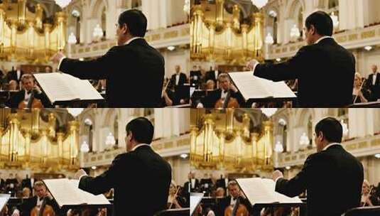 交响乐指挥古典音乐艺术视频高清在线视频素材下载
