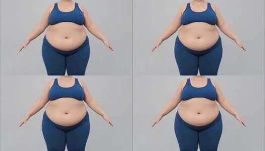 瘦身效果展示视频，人物减肥动画高清在线视频素材下载