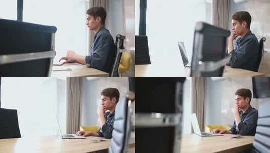 居家办公炒股个人炒股金融交易严肃高清在线视频素材下载