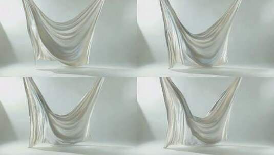 飘动的丝绸布料高清在线视频素材下载