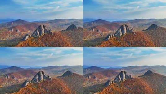 东北山林浓郁唯美秋色高清在线视频素材下载