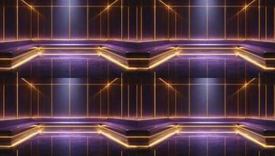 未来科技感休息室的炫彩灯光高清在线视频素材下载