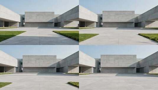 极简水泥建筑大气企业科技开场视频高清在线视频素材下载