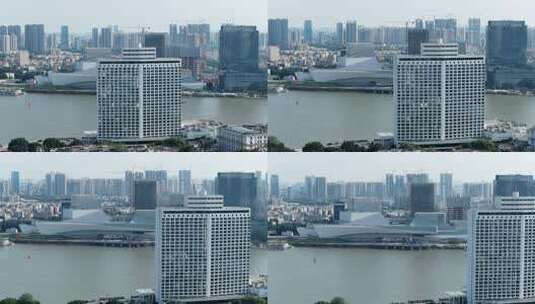 中国广东省广州市荔湾白鹅潭建筑群高清在线视频素材下载