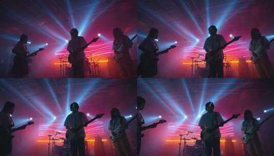 乐队舞台演奏音乐素材高清在线视频素材下载