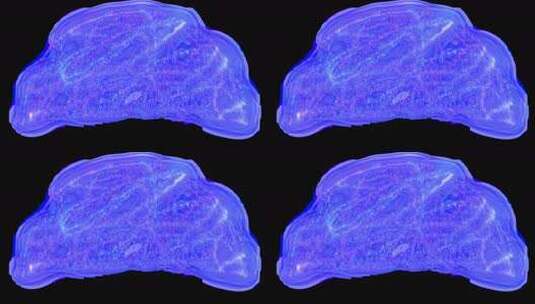 蓝色抽象艺术形态高清在线视频素材下载