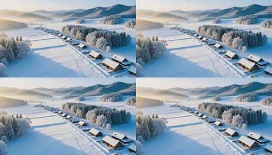 冬至冬季立冬入冬雪景4K高清在线视频素材下载