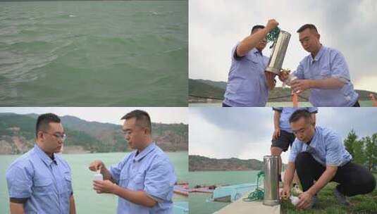 水资源自来水厂水质监测 户外取样高清在线视频素材下载