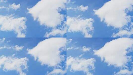 蓝天白云背景快速移动的云实拍时间流逝空镜高清在线视频素材下载