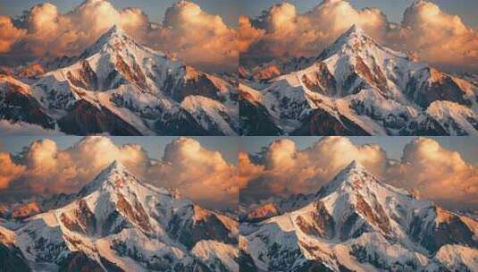 西藏雪山日出壮丽风光航拍【4K】高清在线视频素材下载