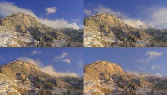  雪山超清航拍日出日落风光延时超清素材-12高清在线视频素材下载