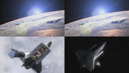 卫星与航天飞机对接高清在线视频素材下载