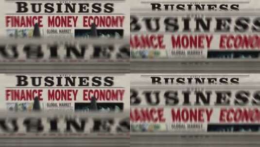 商业金融货币和经济报纸印刷机高清在线视频素材下载