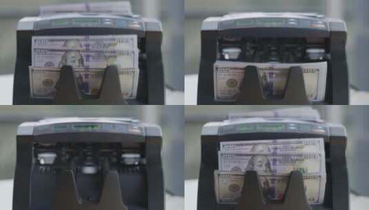 验钞机验证纸币高清在线视频素材下载