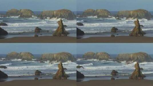 俄勒冈州的海浪高清在线视频素材下载