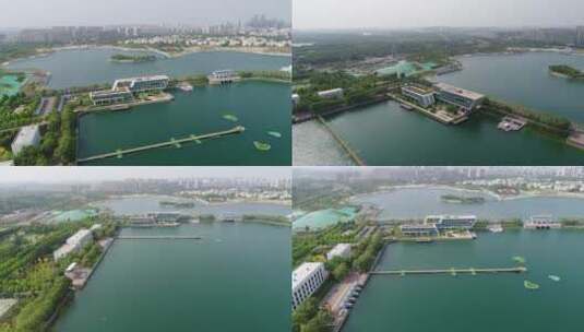 北京 南水北调蓄水池  航拍高清在线视频素材下载