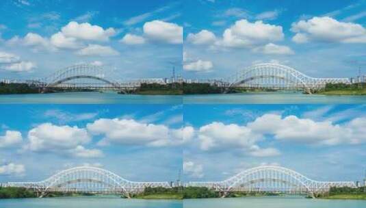 南宁三岸邕江大桥那安快速路高清在线视频素材下载