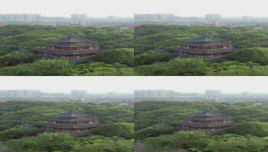 湖南衡阳回雁峰景区航拍4k视频高清在线视频素材下载