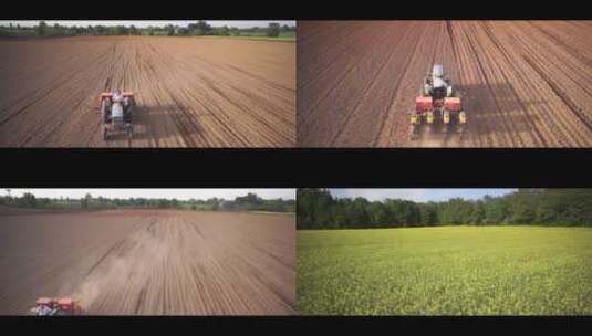 农业拖拉机高清在线视频素材下载