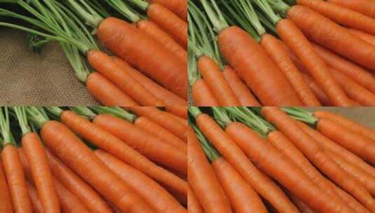 胡萝卜 红萝卜 蔬菜 水果萝卜 美食高清在线视频素材下载