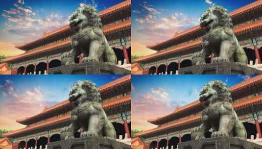 北京石狮子高清在线视频素材下载