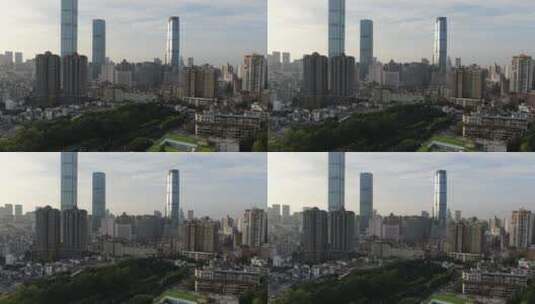 城市航拍湖南第一高楼高清在线视频素材下载