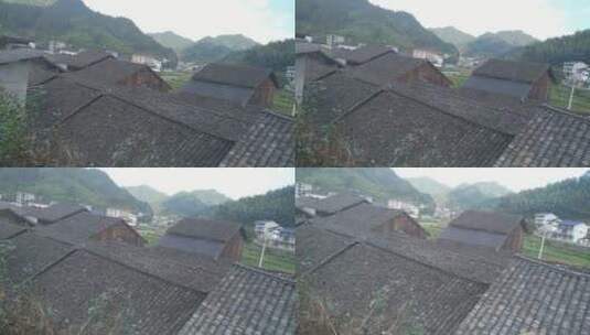 美丽湖北省宣恩县庆阳坝村土家老街建筑群高清在线视频素材下载