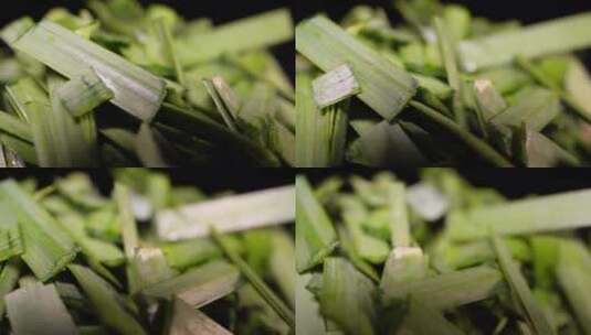 鲜嫩韭菜蔬菜高清在线视频素材下载