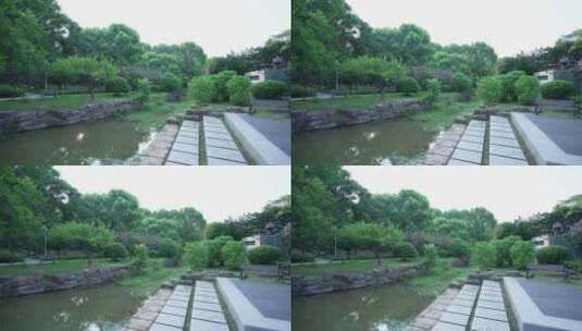 武汉青山和平公园境内园林高清在线视频素材下载