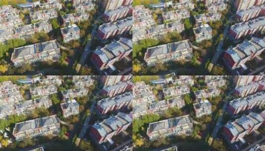 航拍陕西城市现代化发展建筑高清在线视频素材下载